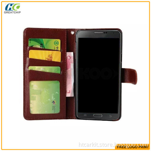 3 card holder & 1 Money wallet holder cell phone case For Samsung galaxy note 5 / Note 5 edge